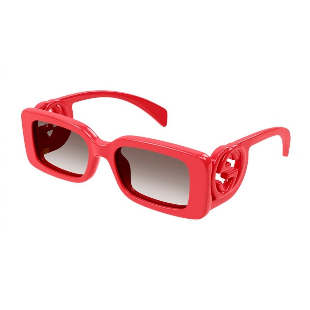 NEW GUCCI GG1325S 005 SQUARE RED WOMEN SUNGLASSES - Picture 2 of 9